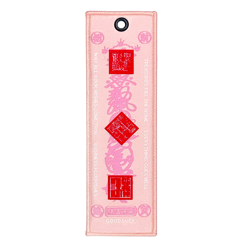 ShenBox blush pink hand-woven blessing charm