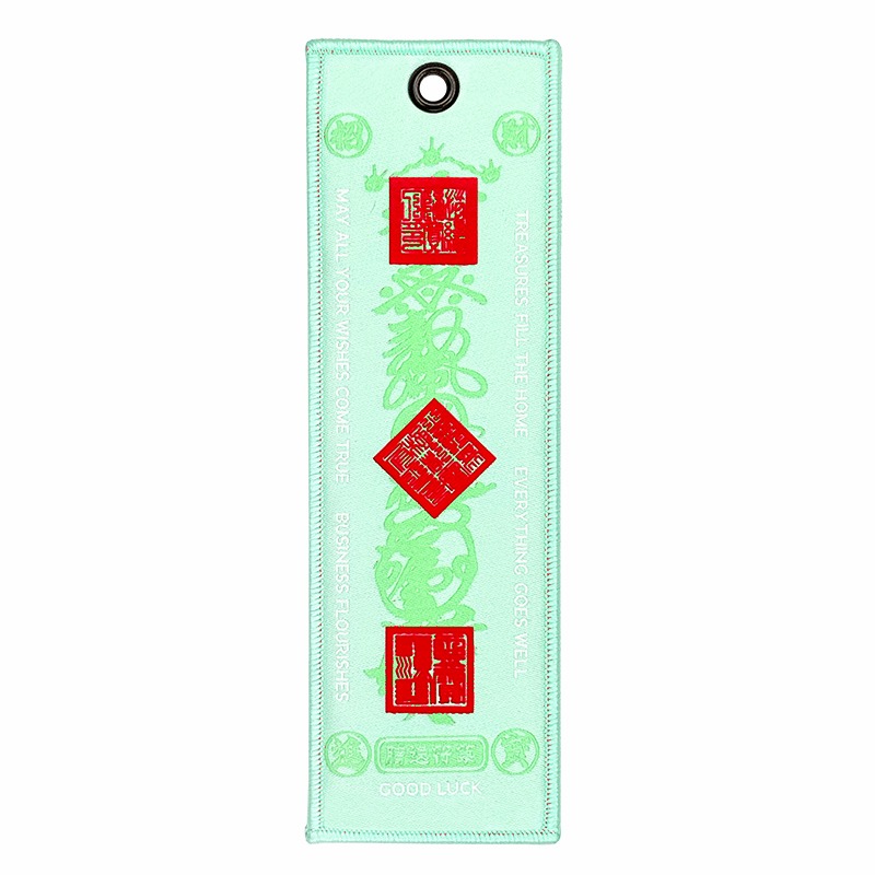 ShenBox jade green hand-woven blessing charm